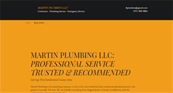 Desktop Screenshot of martinplumbingllc.com